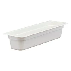 Cambro 24LPCW148 Camwear White Half Size Long X 4" D Food Pan