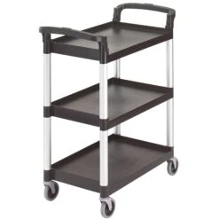 Cambro BC331KD110 Black 32-7/8" X 26-1/4" Knockdown Service Cart