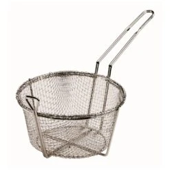Browne Foodservice 79090 Nickel Plated Wire 8.5" Round Fry Basket