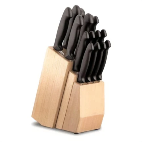 CARLISLE Darling Food Service Diamant 15-Piece Block Knife Set 1 CARLISLE Darling Food Service Diamant 15-Piece Block Knife Set