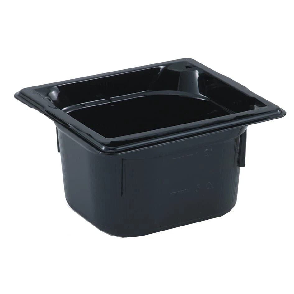 Vollrath 9066420 Super Pan® Black 1/6 Size X 6" D Food Pan 1 Vollrath 9066420 Super Pan® Black 1/6 Size X 6" D Food Pan