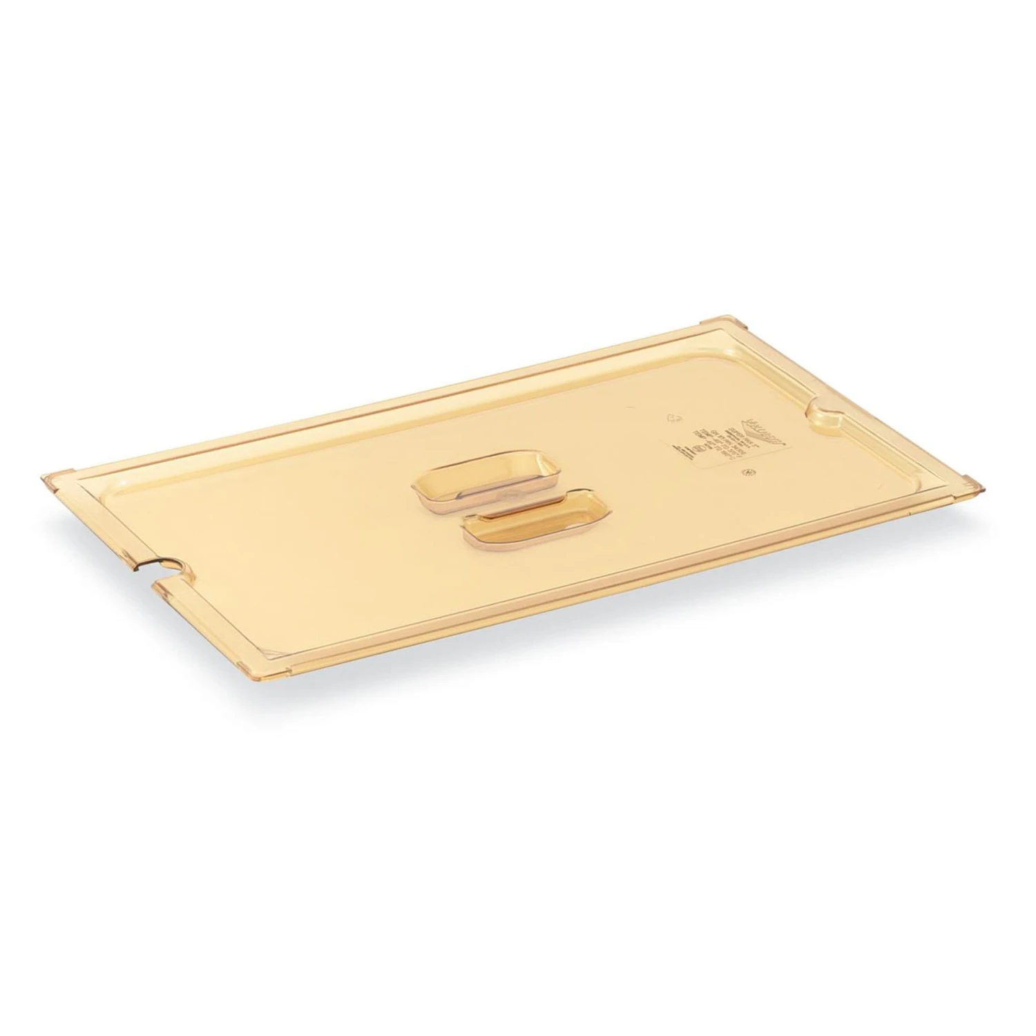 Vollrath 34100 Amber Full Size High Temp Slotted Plastic Pan Cover 1 Vollrath 34100 Amber Full Size High Temp Slotted Plastic Pan Cover
