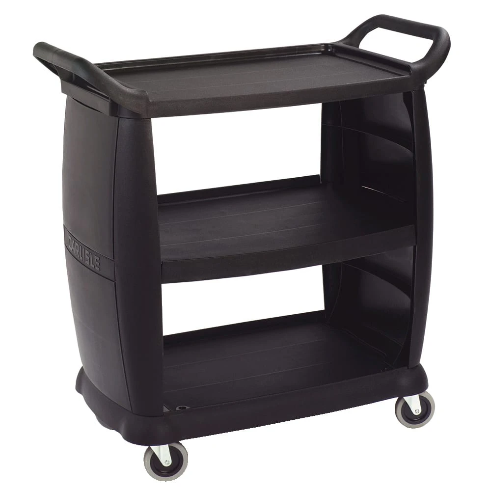 Carlisle CC203603 Black Bussing And Transport Cart 1 Carlisle CC203603 Black Bussing And Transport Cart