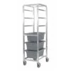 Kelmax 4H0694 Aluminum 6-Shelf 19 X 27 X 69" H Meat Lug Cart
