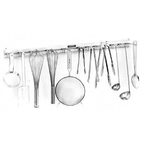 H.A. Sparke SRK-3 Aluminum 36" Utensil Rack With 12 Hangers 1 H.A. Sparke SRK-3 Aluminum 36" Utensil Rack With 12 Hangers