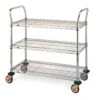 CARLISLE Metro MW711 Chrome 24" X 36" MW Series Standard Duty Utility Cart