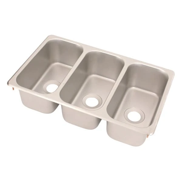 Vollrath® 12065-3 S/S Sink Triple Bowl Vending Cart Sink 1 Vollrath® 12065-3 S/S Sink Triple Bowl Vending Cart Sink