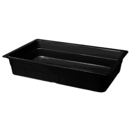 G.E.T. ML-22-BK Black Full-Size 4"D Insert Pan With Feet 1 G.E.T. ML-22-BK Black Full-Size 4"D Insert Pan With Feet
