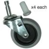 SpecialMade® 3421-L6 Utility Cart 3" Caster Kit - 4 / ST