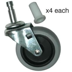SpecialMade® 3421-L6 Utility Cart 3" Caster Kit - 4 / ST