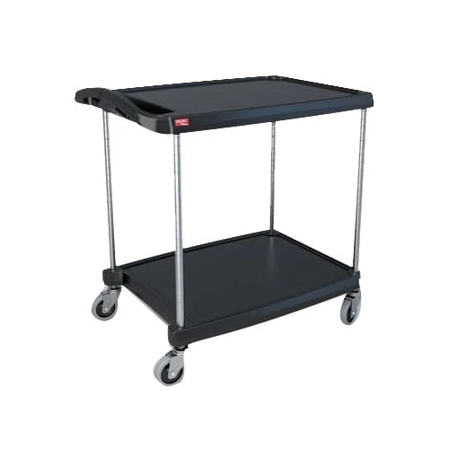 Metro MY2030-24BL MyCart BC Series Black 20 X30" 2-Shelf Cart 1 Metro MY2030-24BL MyCart BC Series Black 20 X30" 2-Shelf Cart