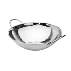 Eastern Tabletop 5702 Stainless Steel 5 Quart Hammered Wok