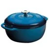 Lodge® EC6D33 Blue 6 Quart Cast Iron Dutch Oven With Lid