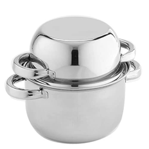 American Metalcraft SSMS9 S/S 9" Round Mussel Server With Cover 1 American Metalcraft SSMS9 S/S 9" Round Mussel Server With Cover