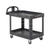 Rubbermaid FG454600BLA 2-Shelf Heavy Duty Utility Cart