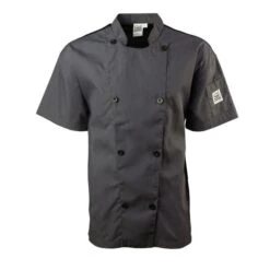 Chef Revival J205GR-S Gray Short Sleeve Performance Chef Jacket