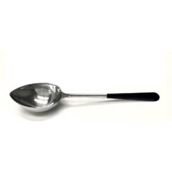 G.E.T. BSRIM-31 S/S 4 Oz. Solid Spoon With Black Handle