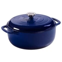 Lodge® EC6D32 Indigo 6 Quart Cast Iron Dutch Oven With Lid