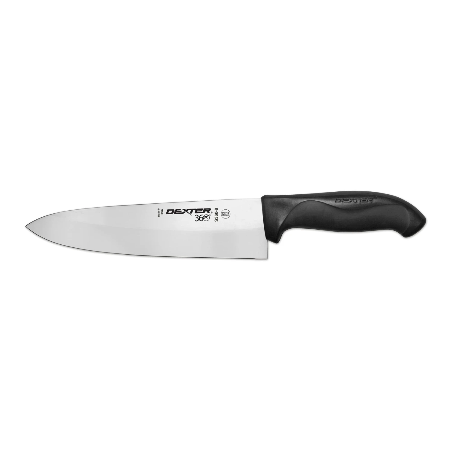 Dexter Russell Cutlery S360-8PCP 360 Series Black 8" Cooks Knife 1 Dexter Russell Cutlery S360-8PCP 360 Series Black 8" Cooks Knife