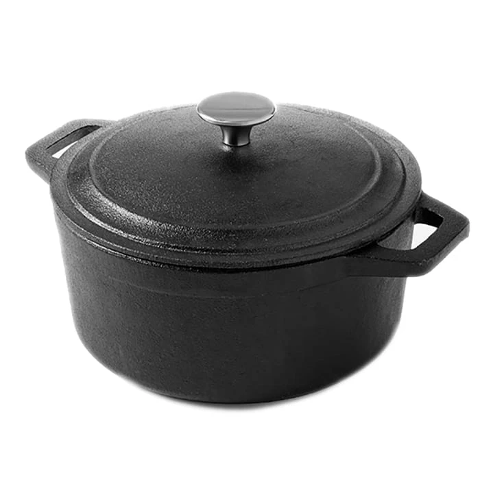 American Metalcraft CIPR3 Cast Iron Round 3 Qt Casserole Dish With Lid 1 American Metalcraft CIPR3 Cast Iron Round 3 Qt Casserole Dish With Lid