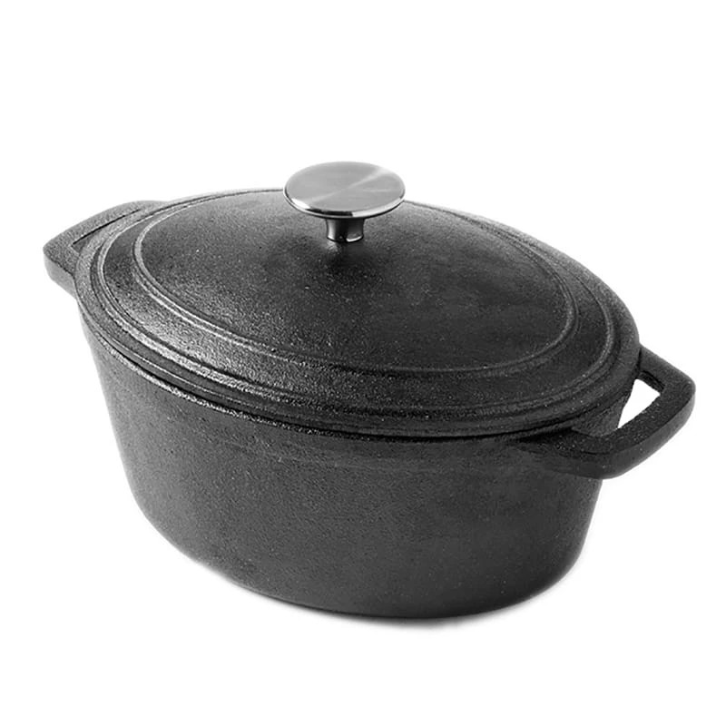 American Metalcraft CIPO3 Cast Iron Oval 3 Quart Casserole Dish W/ Lid 1 American Metalcraft CIPO3 Cast Iron Oval 3 Quart Casserole Dish W/ Lid