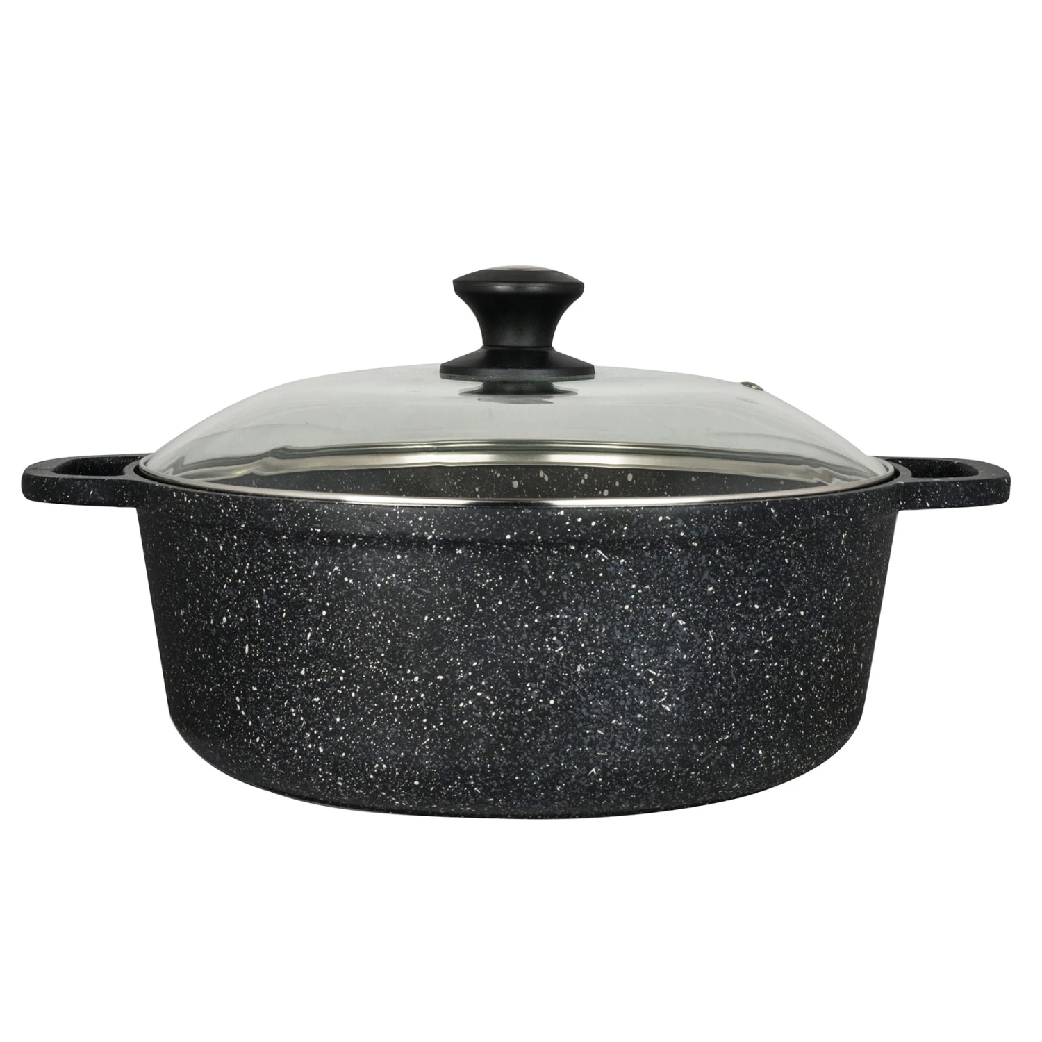 Folio 6976QU003 Black Granite 5-3/4 Quart Pot With Glass Lid 1 Folio 6976QU003 Black Granite 5-3/4 Quart Pot With Glass Lid