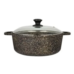 Folio 6977QU003 Bronze Granite 5-3/4 Quart Pot With Glass Lid