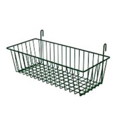 Focus Foodservice FWMBSKT17710GN Green Epoxy EZ-Wall Wire Basket