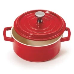 G.E.T. CA-002-RW Red 8 Ounce Mini Bistro Pot Set With Lid