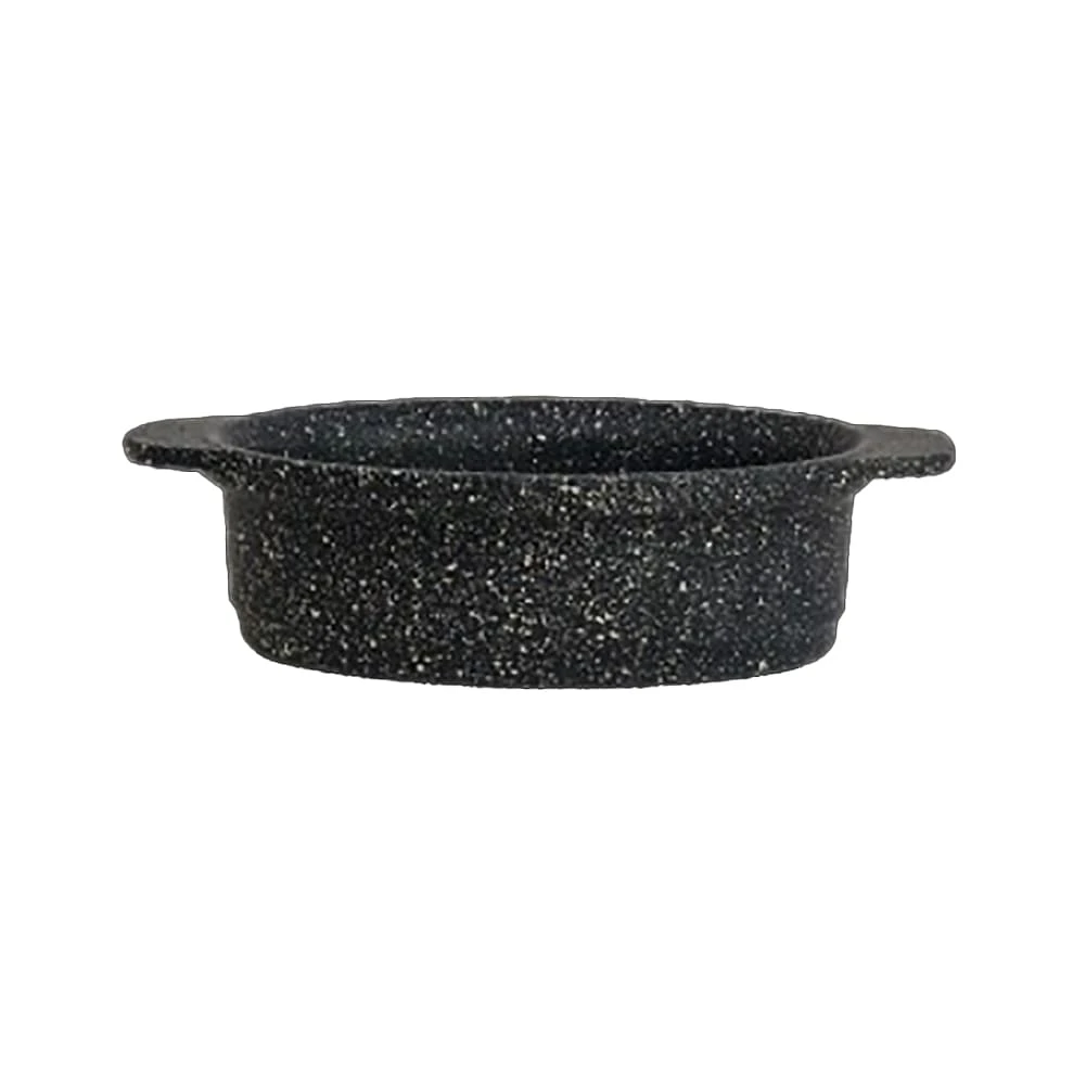 Folio 6976QU013 Black Granite 14.75 Ounce Oval Mini Crock - 6 / CS 1 Folio 6976QU013 Black Granite 14.75 Ounce Oval Mini Crock - 6 / CS