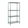 Winco VEXS-1848 Green Epoxy 18" X 48" X 72" 4 Tier Wire Shelving Set