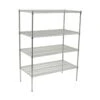 Winco VCS-2436 Chrome 24" X 36" X 72" 4 Tier Wire Shelving Set