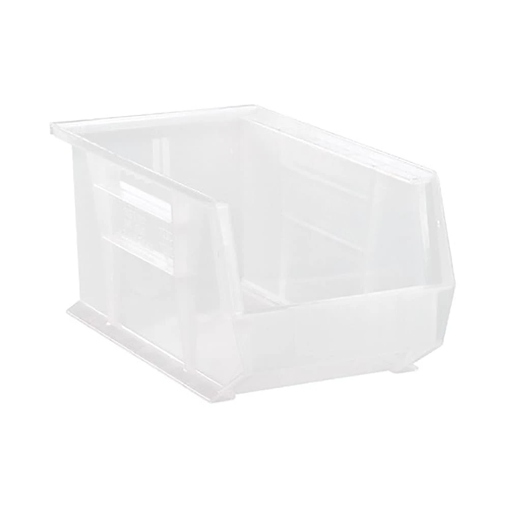 Quantum Storage QUS240CL Clear 14-3/4 X 8-1/4 X 7" Stack Bin - 12 / CS 1 Quantum Storage QUS240CL Clear 14-3/4 X 8-1/4 X 7" Stack Bin - 12 / CS