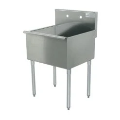 Advance Tabco 4-1-24-X 16 Gauge 24" X 21" X 14" 1-Comp. Scullery Sink