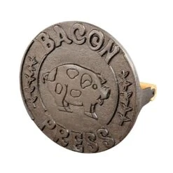Harold Import 43791 Cast Iron 7-3/4" Bacon Press With Wood Handle