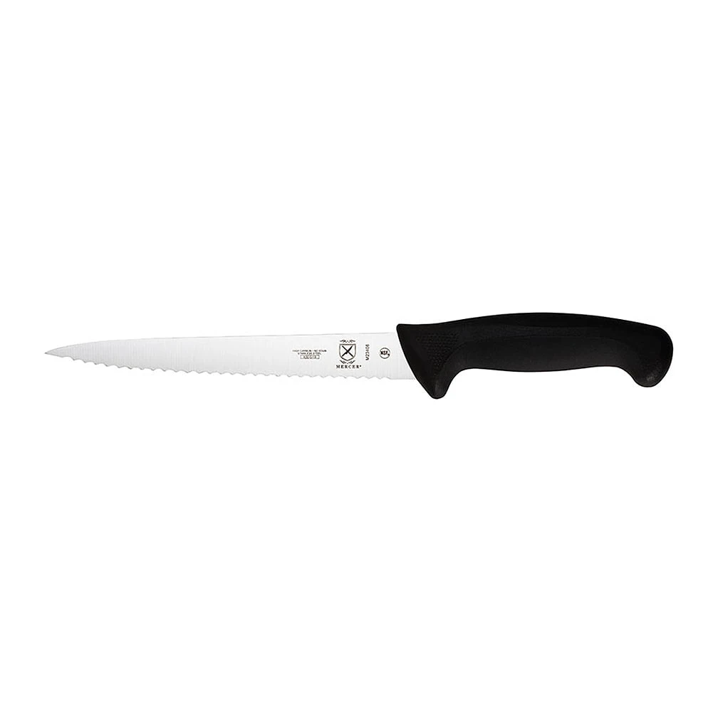 Mercer Culinary M23408 Millennia Wavy Edge 8" Utility Knife 1 Mercer Culinary M23408 Millennia Wavy Edge 8" Utility Knife