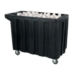 Iowa Rotocast 3551117 Black Mobile Beverage Cart