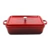G.E.T. CA-017-R/BK Heiss Red Rectangle 7.5 Quart Roaster