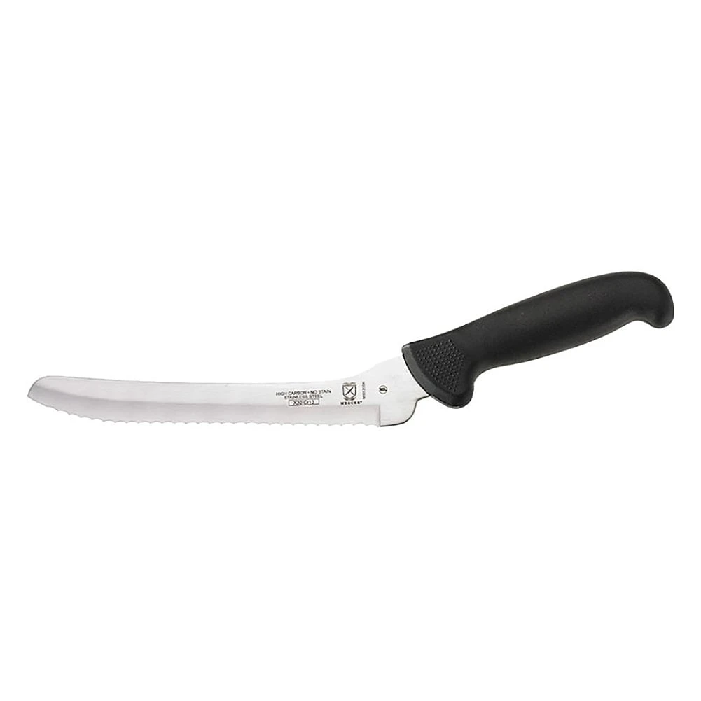 Mercer M18135BK Wavy Edge 8" Bread Knife With Offset Handle 1 Mercer M18135BK Wavy Edge 8" Bread Knife With Offset Handle