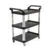Darling Food Service Black 32 X 16-1/8 X 37-3/8" 3 Shelf Cart
