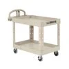 Rubbermaid FG452088 Beige 2-Shelf 45 X 26" Utility Cart
