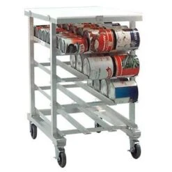 New Age 1227 Aluminum Can Storage Rack For (72) #10 Or (96) #5 Cans