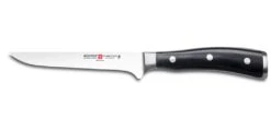 Wusthof 4616-7 Classic Ikon Carbon S/S 5" Boning Knife W/ Black Handle