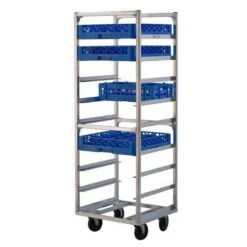 New Age Industrial 97142 Full Height Mobile Open Side Cup / Glass Cart